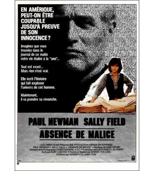 Acheter Absence de Malice - AFFICHE CINEMA ORIGINALE État correct - 22,99 € Absence de Malice - AFFICHE CINEMA ORIGINALE État correct - N/A reconditionné disponible sur Fnac