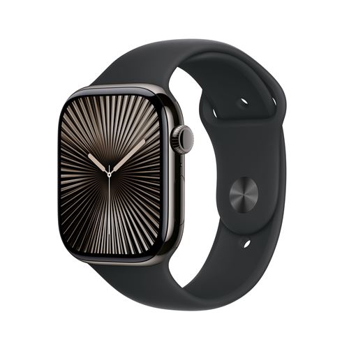 Acheter Apple Watch Series 10 GPS + Cellular 46mm Boîtier en Titane Ardoise avec Bracelet Sport Noir M/L État correct - 359,00 € Apple Watch Series 10 GPS + Cellular 46mm Boîtier en Titane Ardoise avec Bracelet Sport Noir M/L État correct - Apple reconditionné disponible sur Fnac