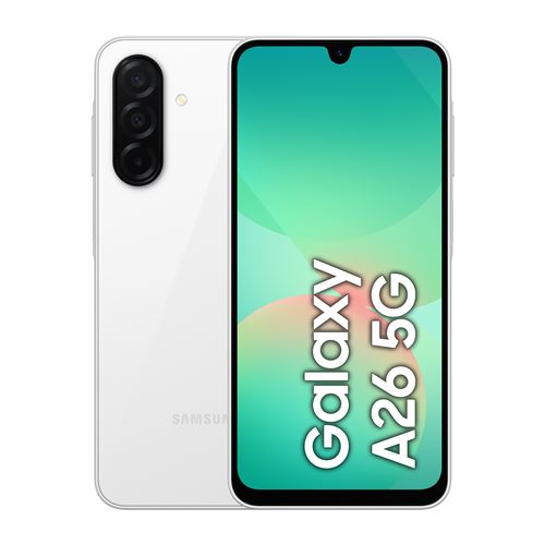 Smartphone Samsung Galaxy A26 6,7"" 5G Nano SIM 128 Go Blanc État correct - Samsung reconditionné disponible sur Fnac