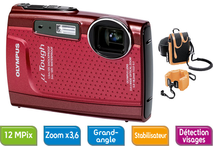 Acheter Pack Fnac : Olympus µ Tough-3005 (étanche -3 m) Rouge État correct - 105,95 € Pack Fnac : Olympus µ Tough-3005 (étanche -3 m) Rouge État correct - reconditionné disponible sur Fnac