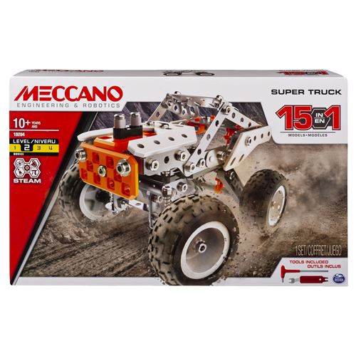 Acheter Jeu de construction Meccano Super Truck 15 en 1 État correct - 46,21 € Jeu de construction Meccano Super Truck 15 en 1 État correct - Meccano reconditionné disponible sur Fnac