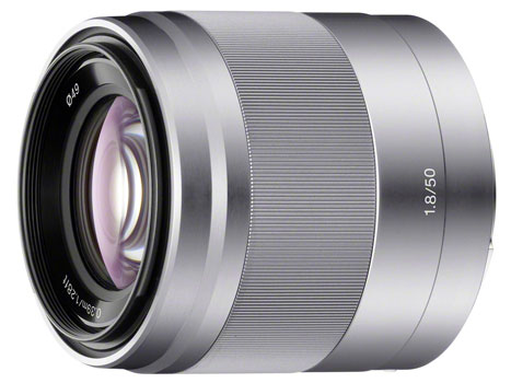 Objectif hybride Sony E 50mm f/1,8  OSS Silver État correct - Sony reconditionné disponible sur Fnac