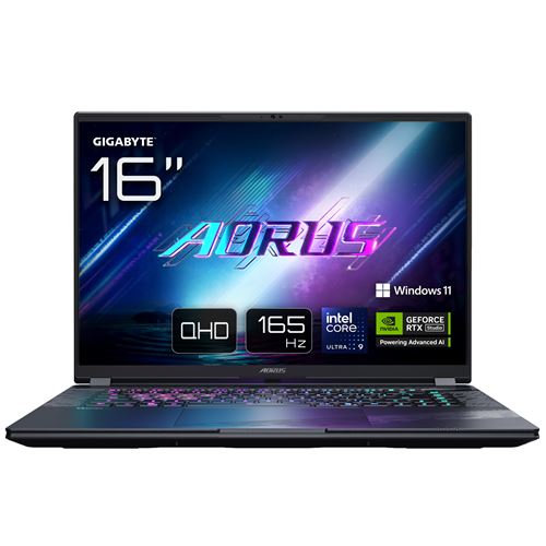 PC portable gaming Gigabyte Aorus Elite 16 BWHC3FRC65SP 16"" WQXGA 165 Hz Intel® Core™ Ultra 9 32 Go RAM 2 To SSD Nvidia GeForce RTX 5070 Gris État correct - Gigabyte reconditionné disponible sur Fnac
