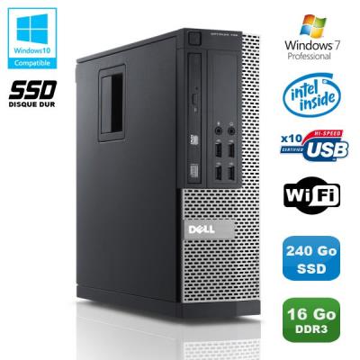 Pc dell optiplex 790 sff intel pentium g840 2.8ghz 16go 240go ssd wifi win 7 pro État correct - Dell reconditionné disponible sur Fnac