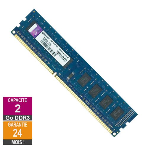 Barrette Mémoire 2Go RAM DDR3 Kingston K1N7HK-HYC DIMM PC3-10600U État correct - Kingston reconditionné disponible sur Fnac