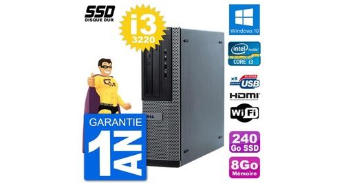 Pc dell 3010 dt i3-3220 ram 8go ssd 240go hdmi windows 10 wifi État correct - N/A reconditionné disponible sur Fnac