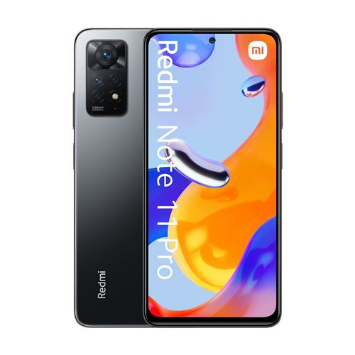 Xiaomi Redmi Note 11 Pro 5G - 5G smartphone - double SIM - RAM 6 Go / Mémoire interne 128 Go - microSD slot - OLED display - 6.67"" - 2400 x 1080 pixels (120 Hz) - 3 x caméras arrière 108 MP, 8 MP, 2 MP - front camera 16 MP - gris graphite État correct - N/A reconditionné disponible sur Fnac
