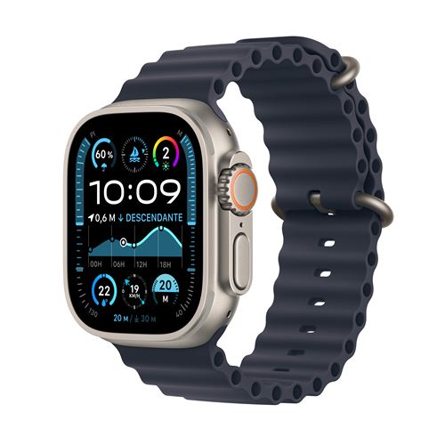 Apple Watch Ultra 2 GPS + Cellular Boîtier en Titane de 49 mm avec Bracelet Océan Bleu État correct - Apple reconditionné disponible sur Fnac
