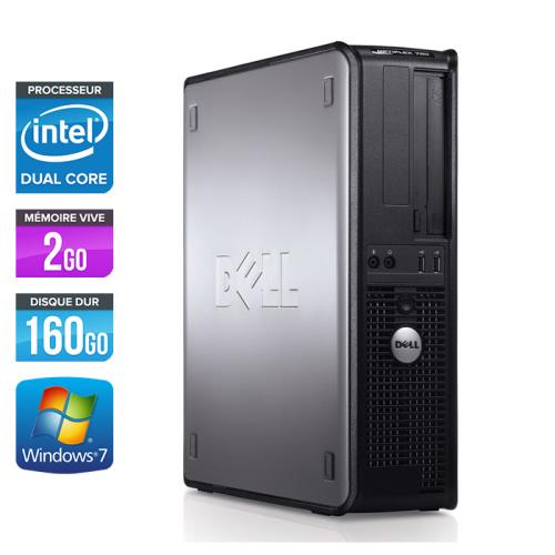 Ordinateur Dell Optiplex 780 Desktop - Gris - Intel Core Duo E5300 / 2.60 GHz - RAM 2 Go - HDD 160 Go - DVD - Gigabit Ethernet - Windows 7 Professionnel État correct - Dell reconditionné disponible sur Fnac