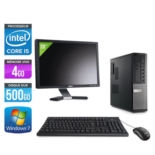 Acheter Pc Dell Optiplex 790 Desktop + Ecran 20'' - Noir - Intel Core i5-2400 / 3,10 GHz - RAM 4 Go - HDD 500 Go - DVD - Gigabit Ethernet - Windows 7 Professionnel État correct - 299,00 € Pc Dell Optiplex 790 Desktop + Ecran 20'' - Noir - Intel Core i5-2400 / 3,10 GHz - RAM 4 Go - HDD 500 Go - DVD - Gigabit Ethernet - Windows 7 Professionnel État correct - Dell reconditionné disponible sur Fnac
