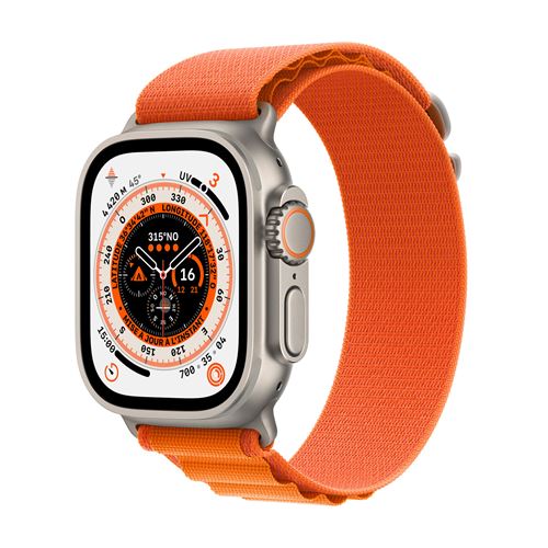 Apple Watch Ultra + Cellular, boîtier Titane 49mm avec Boucle Alpine Orange Taille M État correct - Apple reconditionné disponible sur Fnac