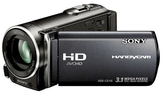 Sony Handycam HDR-CX116E - Caméscope - 1080i - 4.2 MP - 25x zoom optique - Carl Zeiss - flash 8 Go - carte Flash