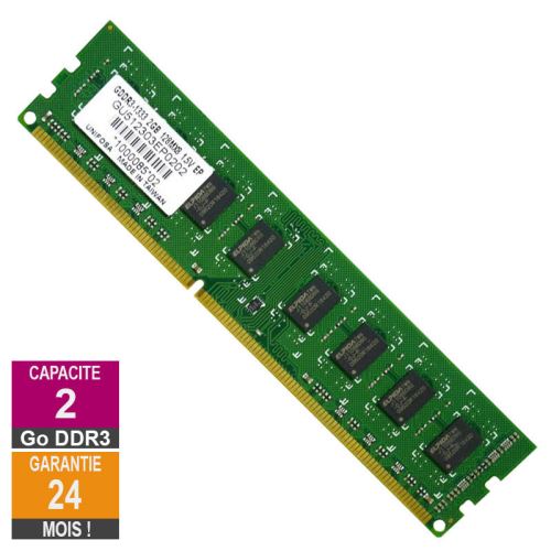 Barrette Mémoire 2Go RAM DDR3 Unifosa GU512303EP0202 DIMM PC3-10600U 1333MHz 2Rx8 État correct - N/A reconditionné disponible sur Fnac