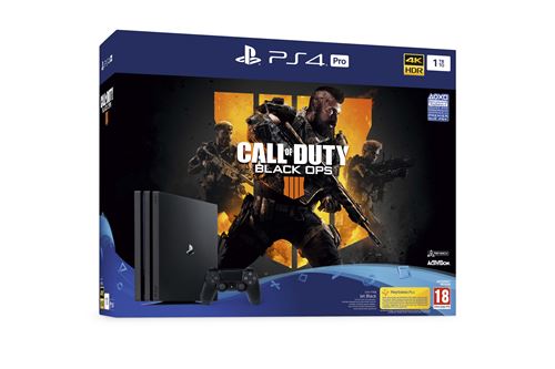 Pack Sony Console PS4 Pro 1 To Noir + Call of Duty Black Ops 4 État correct - Sony reconditionné disponible sur Fnac