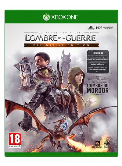 Acheter La Terre du Milieu L'Ombre de la Guerre Edition Définitive Xbox One État correct - 100,21 € La Terre du Milieu L'Ombre de la Guerre Edition Définitive Xbox One État correct - Warner Bros. Entertainment France reconditionné disponible sur Fnac