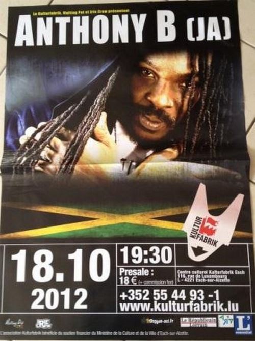 Anthony B - 60x80 cm - AFFICHE / POSTER État correct - N/A reconditionné disponible sur Fnac