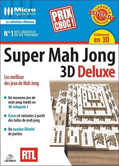 Acheter Super Mah Jong 3D Deluxe État correct - 16,00 € Super Mah Jong 3D Deluxe État correct - Avanquest reconditionné disponible sur Fnac
