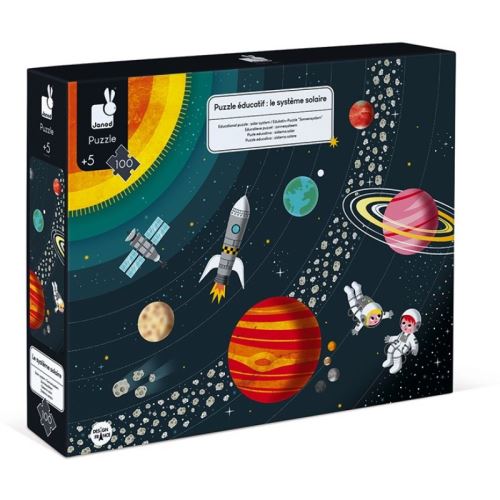 Puzzle éducatif 100 pièces Janod Système solaire État correct - Janod reconditionné disponible sur Fnac