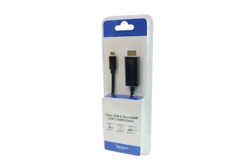 Câble USB Type C vers HDMI Temium Noir État correct - Temium reconditionné disponible sur Fnac