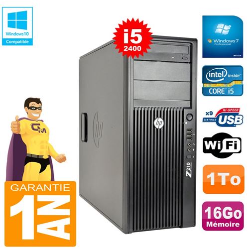 Pc tour hp workstation z210 i5-2400 ram 16go disque 1to graveur dvd wifi w7 État correct - Hewlett-Packard reconditionné disponible sur Fnac