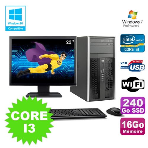 Acheter Pc tour hp pro 6200 core i3 3.1ghz 16go 240go ssd graveur wifi w7 ecran 22' État correct - 359,00 € Pc tour hp pro 6200 core i3 3.1ghz 16go 240go ssd graveur wifi w7 ecran 22' État correct - Hewlett-Packard reconditionné disponible sur Fnac