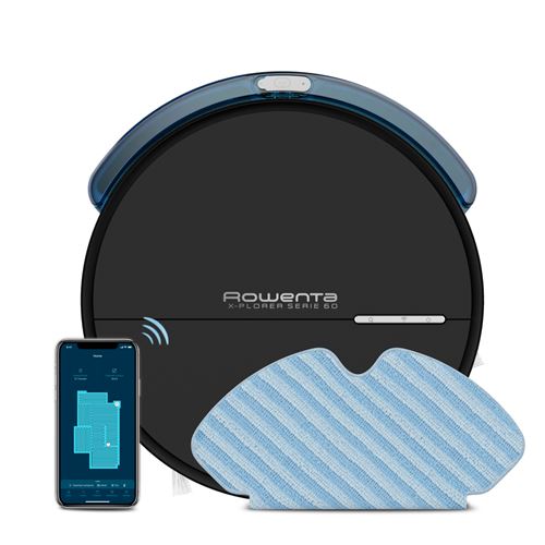 Aspirateur robot Rowenta X-plorer Series 6 RR7455WH REC Noir Reconditionné État correct - Rowenta reconditionné disponible sur Fnac