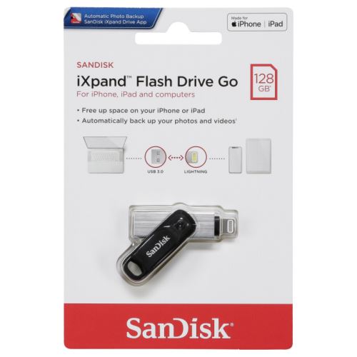 Clé USB SanDisk iXpand Flash Drive Go 128 Go Gris État correct - SanDisk reconditionné disponible sur Fnac