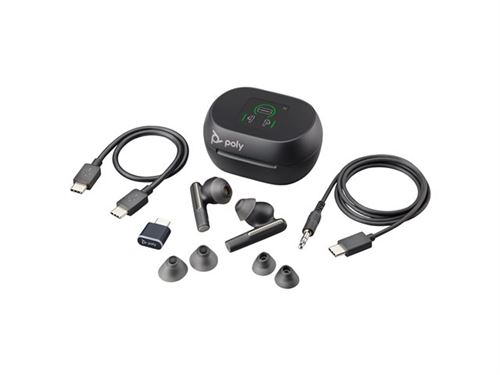 Acheter HP Poly Voyager Free 60+ - Écouteurs sans fil avec micro - intra-auriculaire - Bluetooth - Suppresseur de bruit actif - USB-C via un adaptateur Bluetooth, jack 3,5mm - noir de charbon - Certifié pour Zoom Rooms État correct - 122,97 € HP Poly Voyager Free 60+ - Écouteurs sans fil avec micro - intra-auriculaire - Bluetooth - Suppresseur de bruit actif - USB-C via un adaptateur Bluetooth, jack 3,5mm - noir de charbon - Certifié pour Zoom Rooms État correct - N/A reconditionné disponible sur Fnac