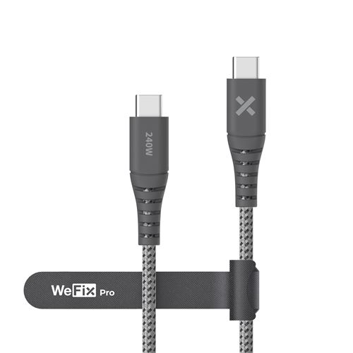 Acheter Câble renforcé Wefix Pro USB-C vers USB-C 240 W 2 m Gris État correct - 16,99 € Câble renforcé Wefix Pro USB-C vers USB-C 240 W 2 m Gris État correct - N/A reconditionné disponible sur Fnac