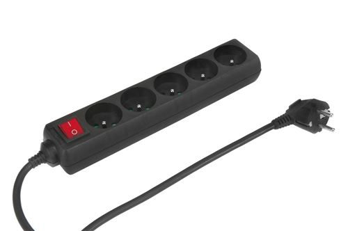 Multiprise Temium 5 prises + interrupteur 1.5 m Noir État correct - Temium reconditionné disponible sur Fnac