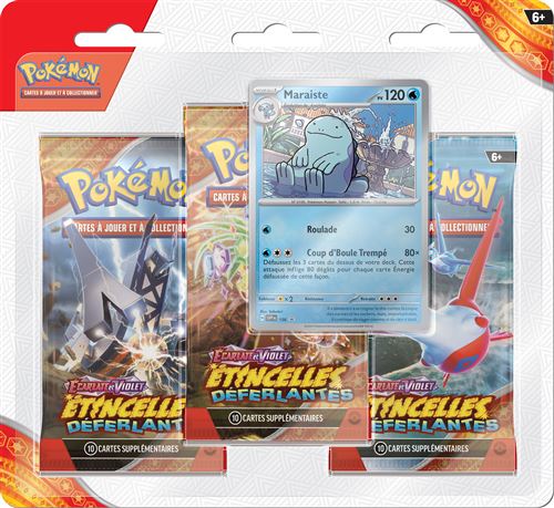 Acheter Cartes à collectionner Pokémon EV08 Pack 3 boosters Ecarlates et Violet Etincelles Déferlantes Modèle aléatoire État correct - 54,13 € Cartes à collectionner Pokémon EV08 Pack 3 boosters Ecarlates et Violet Etincelles Déferlantes Modèle aléatoire État correct - Pokémon reconditionné disponible sur Fnac