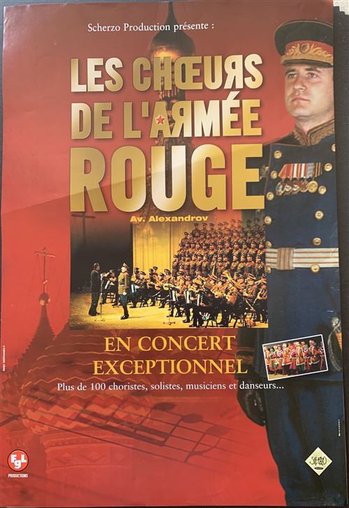 Les Coeurs de l'armée rouge - En Concert - 40x60cm - Affiche État correct - N/A reconditionné disponible sur Fnac