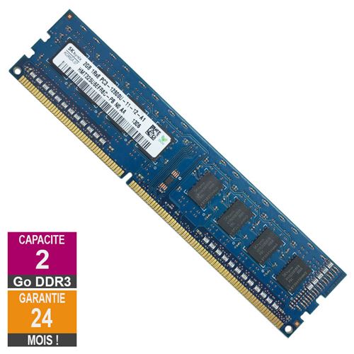 Acheter Barrette Mémoire 2Go RAM DDR3 Hynix HMT325U6EFR8C-PB DIMM PC3-12800U État correct - 14,21 € Barrette Mémoire 2Go RAM DDR3 Hynix HMT325U6EFR8C-PB DIMM PC3-12800U État correct - SK Hynix reconditionné disponible sur Fnac