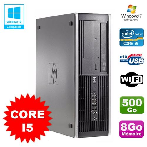Pc hp compaq elite 8100 sff intel core i5 650 3.2ghz 8go 500go graveur wifi w7 État correct -  reconditionné disponible sur Fnac
