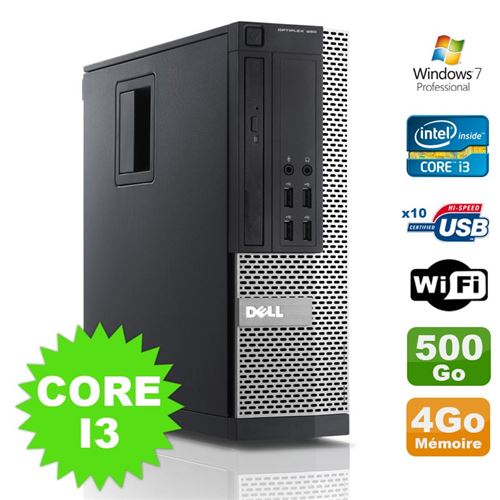 Acheter Pc dell optiplex 990 sff i3-2120 3.3ghz 4go disque 500go dvd wifi w7 État correct - 139,00 € Pc dell optiplex 990 sff i3-2120 3.3ghz 4go disque 500go dvd wifi w7 État correct - Dell reconditionné disponible sur Fnac