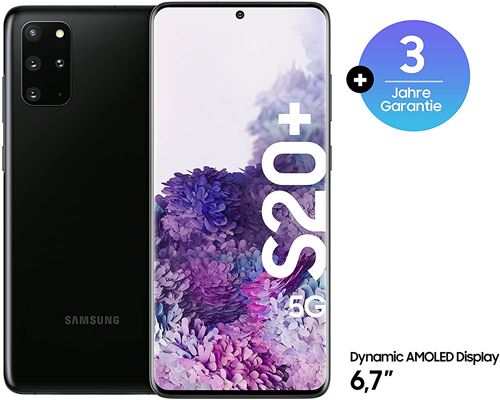 Samsung Galaxy S20+ 5G - 128GB/12GB RAM, Cosmic Black [Version Allemande] État correct - Samsung reconditionné disponible sur Fnac