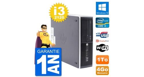 Pc hp compaq pro 6300 sff intel i3-2120 ram 4go disque dur 1to windows 10 wifi État correct - N/A reconditionné disponible sur Fnac