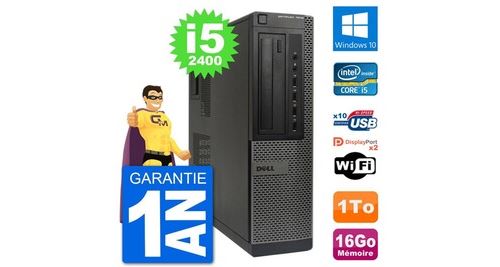 Pc dell 7010 dt intel core i5-2400 ram 16go disque dur 1to windows 10 wifi État correct - N/A reconditionné disponible sur Fnac