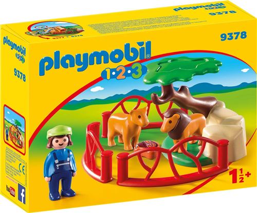 Playmobil 1.2.3 9378 Lions avec enclos État correct - Playmobil reconditionné disponible sur Fnac