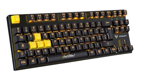 Clavier gaming mécanique filaire Azerty Vitality Red TKL Noir et jaune État correct -  reconditionné disponible sur Fnac