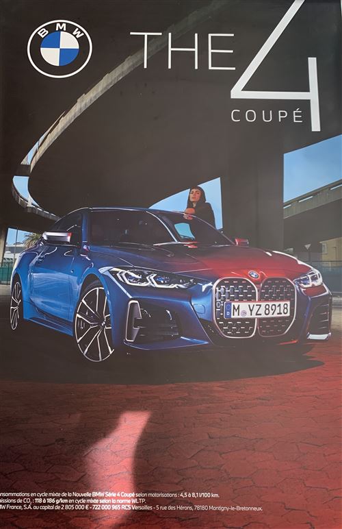 Affiche Publicitaire - Bmw - The 4 Coupé - 118x175cm État correct - N/A reconditionné disponible sur Fnac