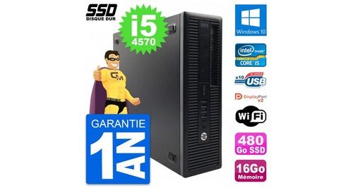 Pc hp prodesk 600 g1 sff intel core i5-4570 ram 16go ssd 480go windows 10 wifi État correct - N/A reconditionné disponible sur Fnac
