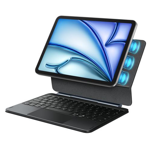 Compatible avec Apple iPad Air 13 (M3/M2) & Pro 12.9 3e-6e Gén | Étui Clavier MICREAR | AZERTY, Trackpad, Magnétique Flottant, Coque de Luxe État correct - N/A reconditionné disponible sur Fnac