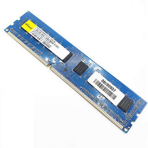 Barrette Mémoire 2Go RAM DDR3 Elixir M2F2G64CB88G7N-CG DIMM PC3-10600U 1Rx8 État correct - N/A reconditionné disponible sur Fnac