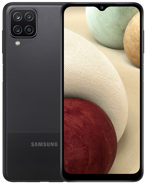 Samsung Galaxy A12 - 4G smartphone - double SIM - RAM 4 Go / Mémoire interne 128 Go - microSD slot - Écran LCD - 6.5"" - 1600 x 720 pixels - 4x caméras arrière 48 MP, 5 MP, 2 MP, 2 MP - front camera 8 MP - noir État correct - Samsung reconditionné disponible sur Fnac