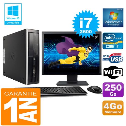Acheter Pc hp compaq 8300 sff core i7-2600 ram 4go disque 250 go wifi w7 ecran 19' État correct - 299,00 € Pc hp compaq 8300 sff core i7-2600 ram 4go disque 250 go wifi w7 ecran 19' État correct - Hewlett-Packard reconditionné disponible sur Fnac