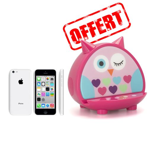 iPhone 5C 16 Go Grade A+ Blanc + Station d'accueil Bluetooth KitSound OFFERTE - Hibou - État correct Apple sur Fnac
