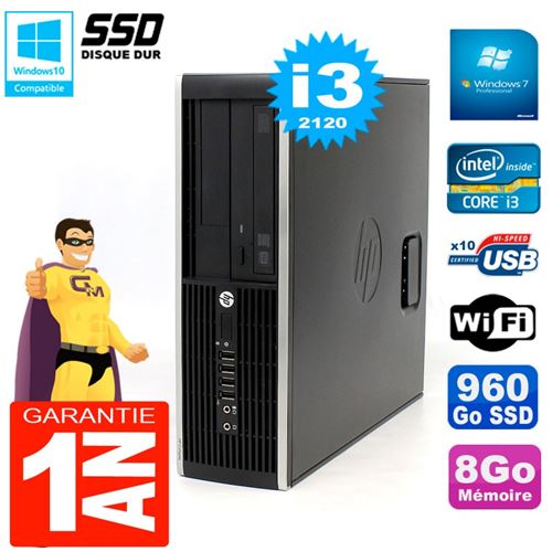 Pc hp compaq 8300 sff core i3-2120 ram 8go disque 960 go ssd graveur dvd wifi w7 État correct - Hewlett-Packard reconditionné disponible sur Fnac