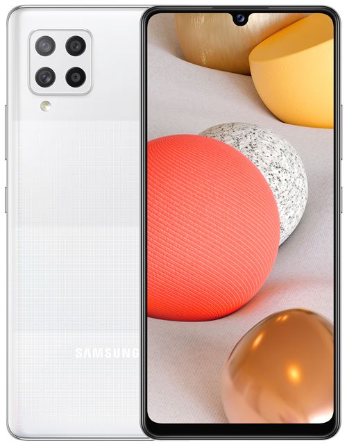 Samsung Galaxy A42 5G - 5G smartphone - double SIM - RAM 4 Go / Mémoire interne 128 Go - microSD slot - écran OEL - 6.6"" - 1600 x 720 pixels - 4x caméras arrière 48 MP, 8 MP, 5 MP, 5 MP - front camera 20 MP - point prisme blanc État correct - Samsung reconditionné disponible sur Fnac