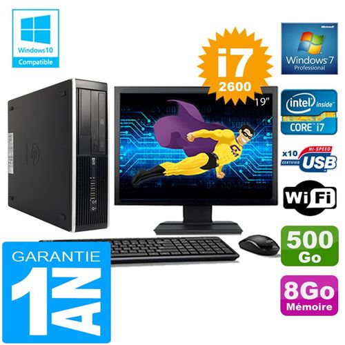 Pc hp compaq 8300 sff core i7-2600 ram 8go disque 500 go wifi w7 ecran 19' État correct - Hewlett-Packard reconditionné disponible sur Fnac